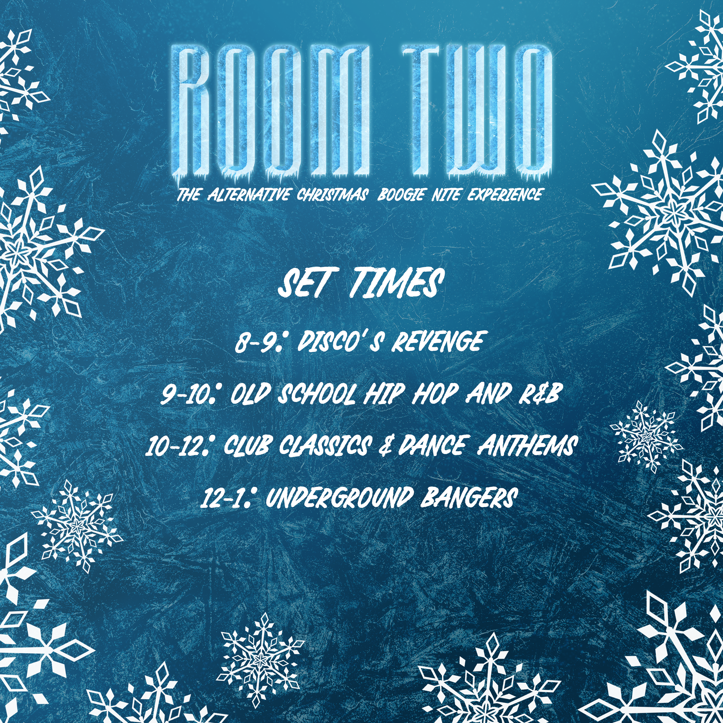 room two set times